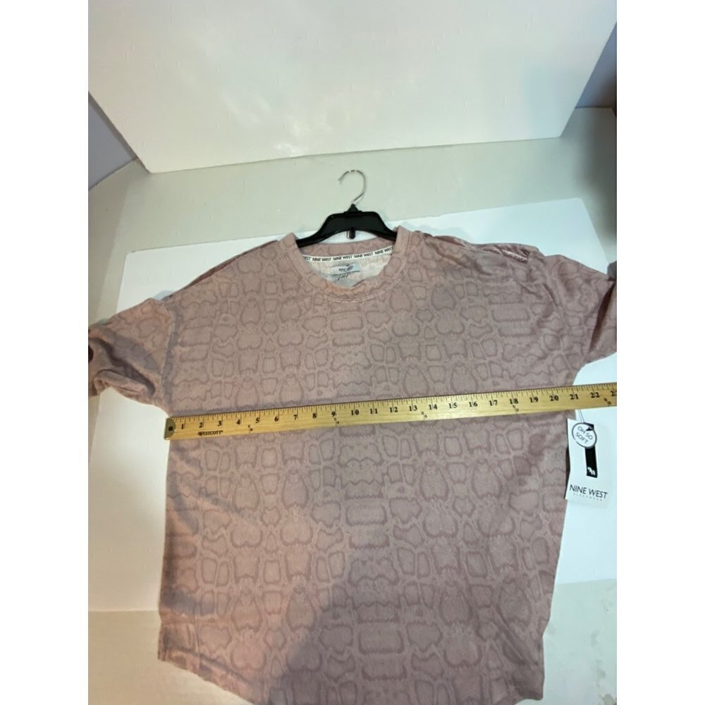 New Nine West Oh So Soft Sleepwear Top Cobra Pink Women’s Size Small Long Sleeve - Picture 7 of 11